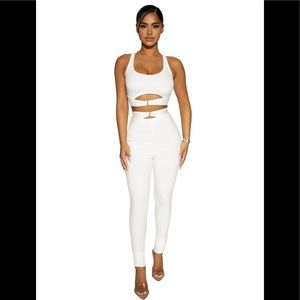Naked Wardrobe Off The Hook Snatched Set in White